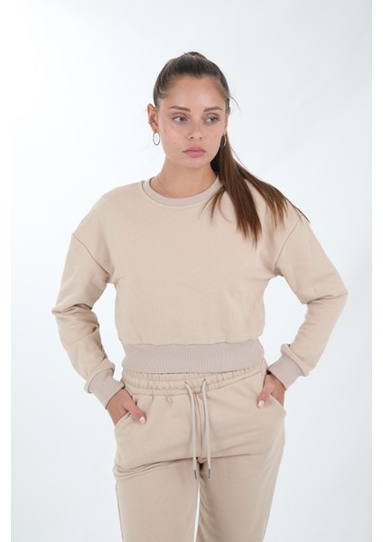 Sıfır Yaka Üç Iplik Kadın Eşofman Takımı modelleri