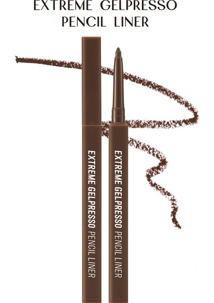 Suya Dayanıklı, Gün Boyu Kalıcı Kalem Eyeliner CLIO Extreme Gelpresso Pencil Liner (02 Deep Brown)