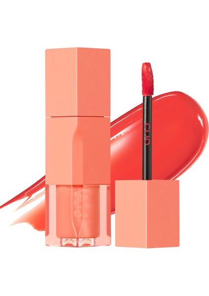 Işıltılı Renklerde, Nemlendirici, Uzun Süre Kalıcı Tint CLIO Dewy Syrup Tint (03 Hannam Coral View)