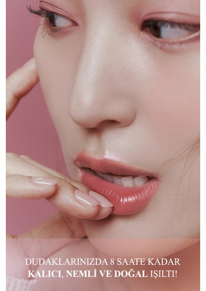 Işıltılı Renklerde, Nemlendirici, Uzun Süre Kalıcı Tint CLIO Dewy Syrup Tint (03 Hannam Coral View)