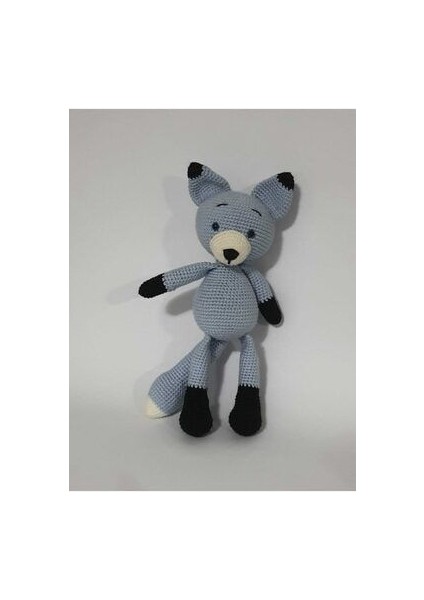 Amigurumi Bebek Seti- Sevimli Tilki- Uyku Arkadaşı, Çıngırak, Emzik Askısı 3'lü Set. Mavi Oyuncak fiyatları