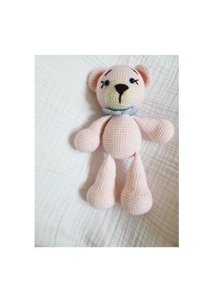 Amigurumi Bebek Seti- Sevimli Ayıcık- Uyku Arkadaşı, Çıngırak, Emzik Askısı 3'lü Set. Pembe, Oyuncak fiyatları