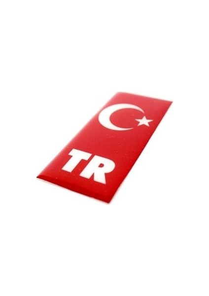 Tr Plaka Etiketi 2'li Damla Kırmızı Sticker Plaka Arması