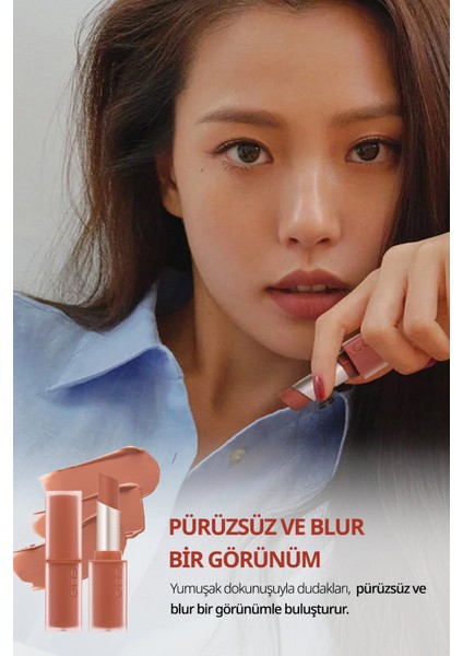 Yumuşak Dokulu, Hafif Mat Görünüm Sunan Ruj CLIO Chiffon Mood Lip (05 Almond Up)