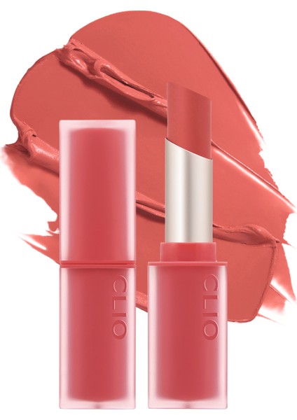 Yumuşak Dokulu, Hafif Mat Görünüm Sunan Ruj CLIO Chiffon Mood Lip (04 Ever Coral)