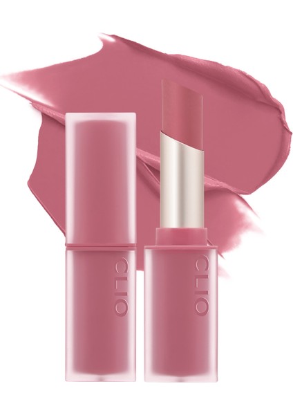 Yumuşak Dokulu, Hafif Mat Görünüm Sunan Ruj CLIO Chiffon Mood Lip (01 Uncommon Pink)