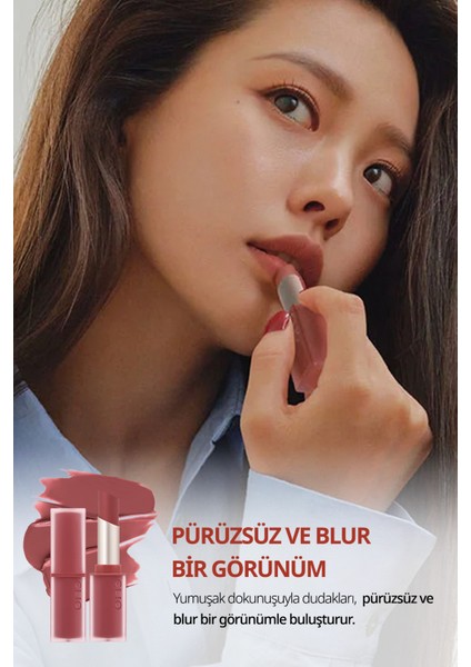 Yumuşak Dokulu, Hafif Mat Görünüm Sunan Ruj CLIO Chiffon Mood Lip (02 Rose Nut)