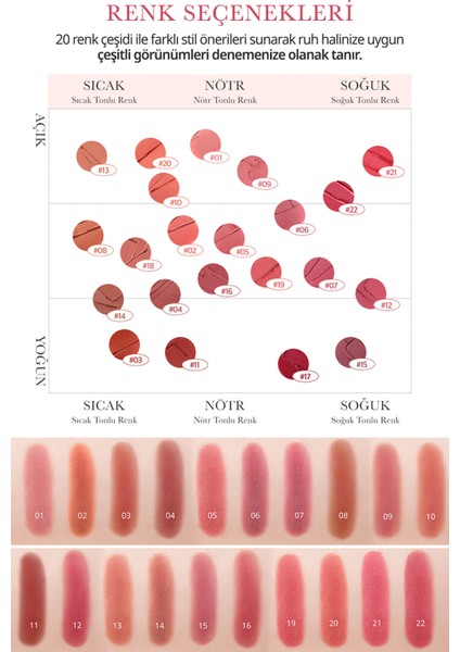 Pürüzsüz ve Kadifemsi Dokulu, Doğal Görünüm Sunan Tint CLIO Chiffon Blur Tint (02 Coral Clay) modelleri