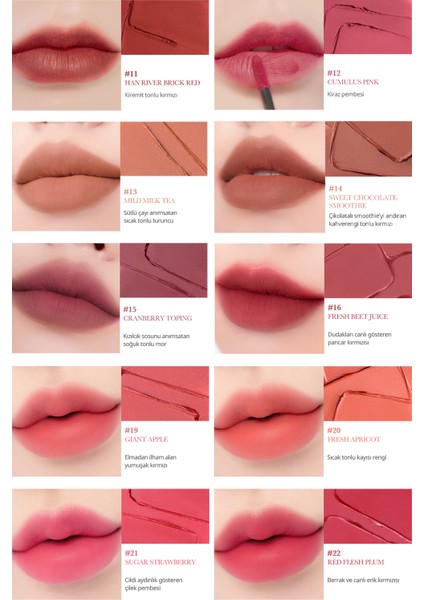 Pürüzsüz ve Kadifemsi Dokulu, Doğal Görünüm Sunan Tint CLIO Chiffon Blur Tint (02 Coral Clay) indirimleri