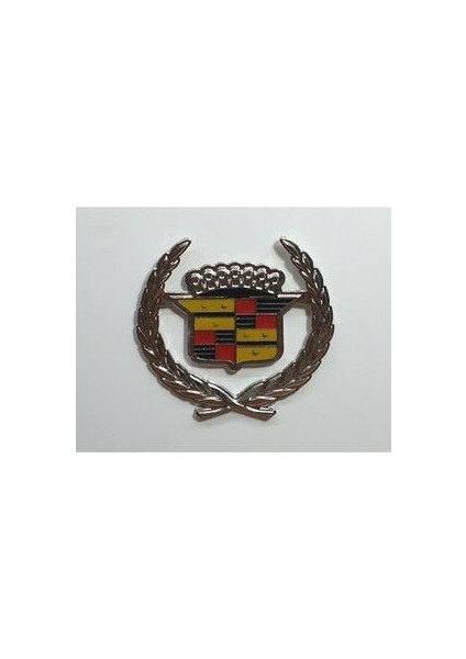 Cadillac Metal Arma - Cadillac Saç Örgü Arma - Cadillac Logo Arma Etiketçilere (8 cm x 9 Cm)