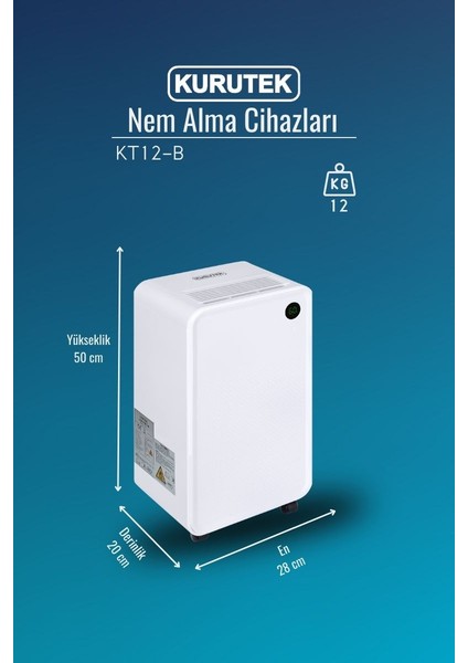 KT12B Ev Tipi Nem Alma Cihazı