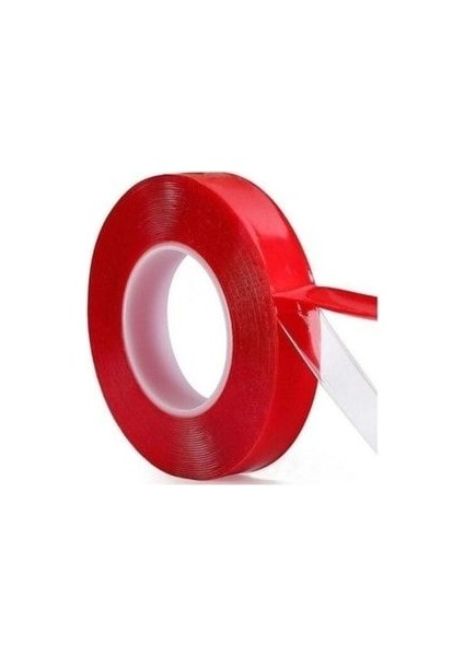 Çift Taraflı Silikonlu Şeffaf Bant 10MM x 5m Su Geçirmez Süper Güçlü Montaj Akrilik