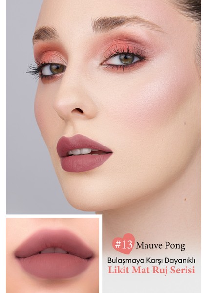 Mat Bitişli, Dolgun ve Pürüzsüz Görünüm Sunan Tint PERIPERA Ink Mood Matte Tint (13 Mauve Pong)