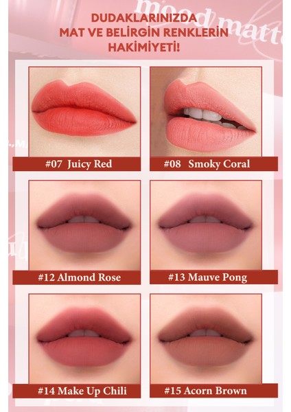 Mat Bitişli, Dolgun ve Pürüzsüz Görünüm Sunan Tint PERIPERA Ink Mood Matte Tint (13 Mauve Pong)