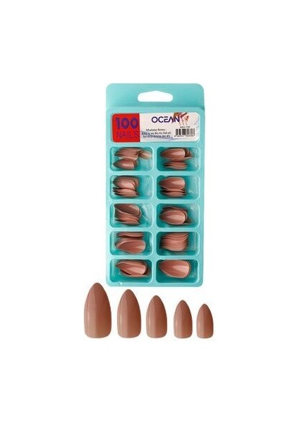 130 - 100'lü Kutulu Badem Protez Takma Tırnak