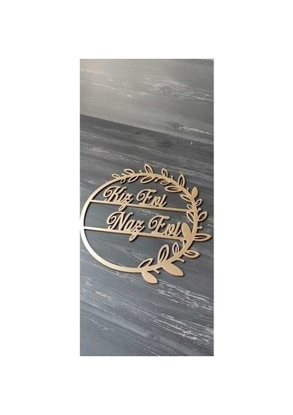 Kız Evi Naz Evi Pleksi Kapı Süsü 30 cm