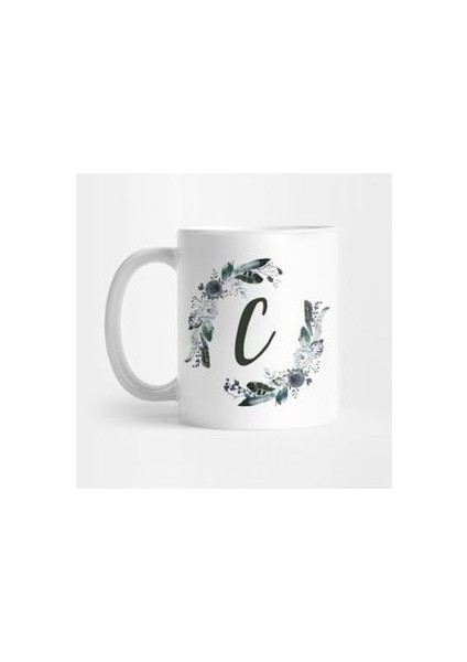 Floral Monogram C Dark Bohemian Flora Kupa