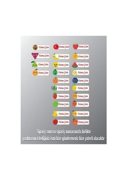 Okul Etiketi Kalem Defter Özel Isim Yazılabilen Etiket 48 Adet