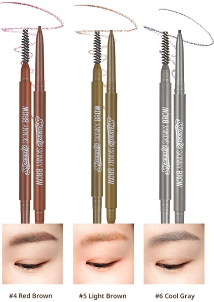 Ultra İnce Uçlu, Doğal Görünüm Veren Kaş Kalemi PERIPERA Speedy Skinny Brow (8 Taupe Beige)