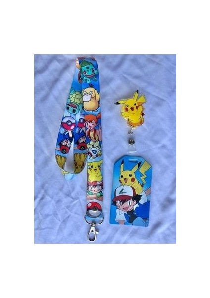 Pokemon Boyun Askısı Yoyo ve Kartlık Set
