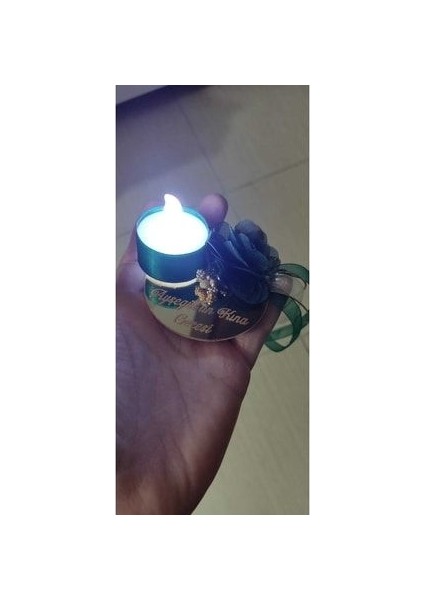 Pleksi Kına El Mumu Tealight Ledli Kına El Mumu Zümrüt Gold(10 Adet) fırsatları