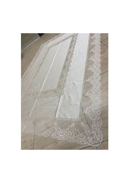 Tül Masa Örtüsü Şık Tasarım Dantelli Dertsiz fiyatları