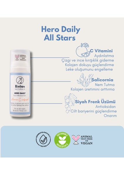 Hero Daily C Vitaminli Yüz Nemlendiricisi