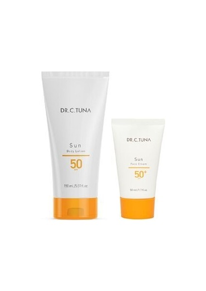 Dr.c.tuna Sun Scıence Yüz Kremi 50 Spf 50 ml ve Vücut Losyonu 150 ml