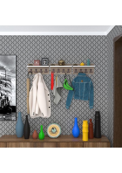 Kenzlife elbise askılığı karayemiş3 crd 26*114*12 vestiyer portmanto askı askılık 12 adet askı