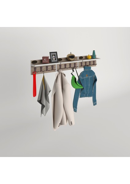 Kenzlife elbise askılığı karayemiş3 crd 26*114*12 vestiyer portmanto askı askılık 12 adet askı
