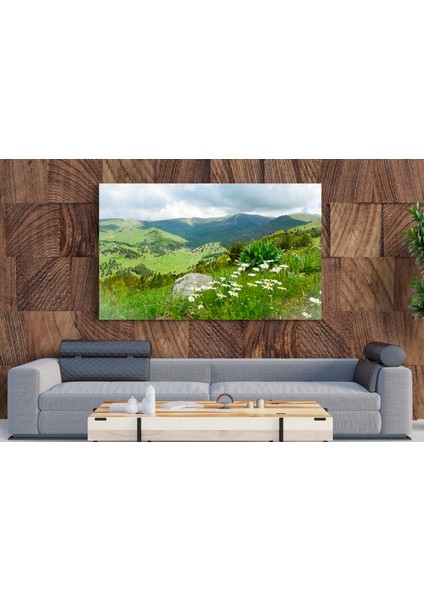 Tablo - Duvar Tablosu - Çiçek ve Yeşil Temalı Tablo - Ev Dekorasyon - 60 x 40 cm