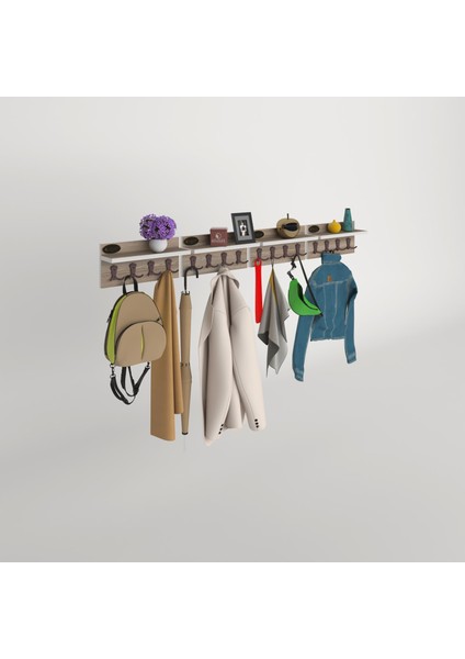 Kenzlife elbise askılığı karayemiş4 crd 26*152*12 vestiyer portmanto askı askılık 16 adet askı modelleri