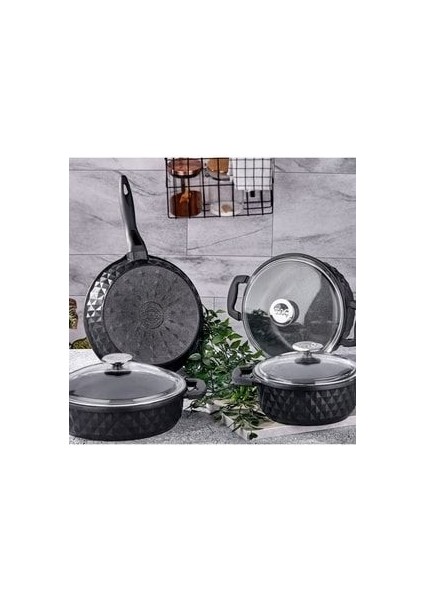 Carabella Döküm Cam Kapak 7 Parça Tencere Seti Taç fiyatları