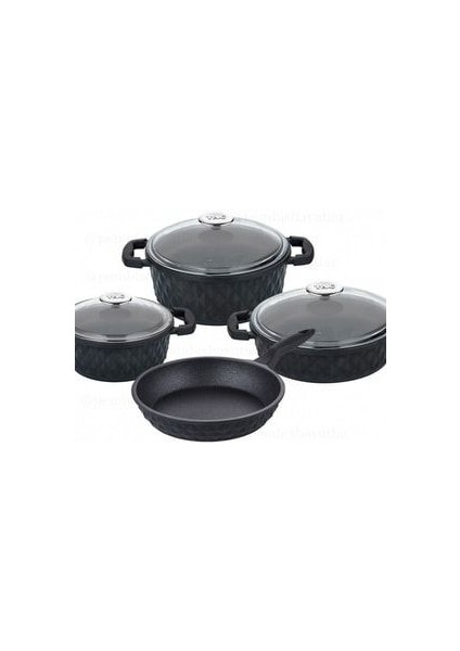 Carabella Döküm Cam Kapak 7 Parça Tencere Seti Taç fırsatları