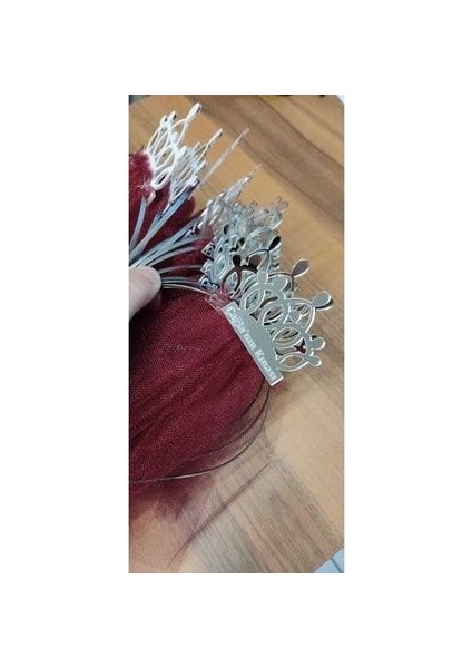 Pleksi Kına Tacı Gümüş 10 Adet modelleri
