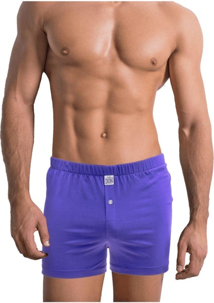 Jersey Penye-Örme Erkek Boxer Mor