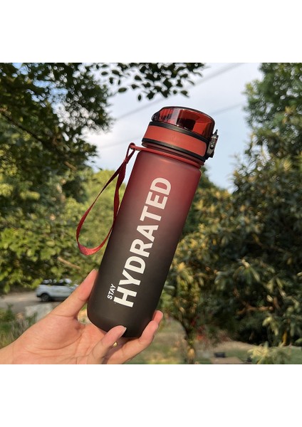 750 ml Degrade Doğrudan Içme Alanı Şişesi Yaz Sınır Ötesi Spor Su Bardağı Büyük Kapasiteli Ölçekli Plastik Su Bardağı (Yurt Dışından)