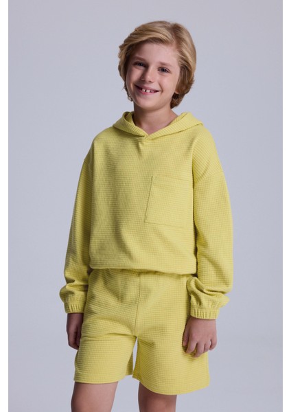 (Kids Boy) Kapitone Kapüşonlu Sweatshirt