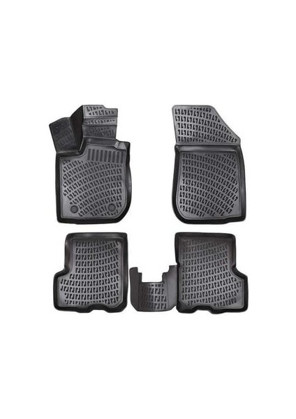 Dacia Sandero Stepway 3d Havuzlu Paspas Seti Siyah 4 Lü 2012 - 2020 Arası Kaliteli Termokauçuk