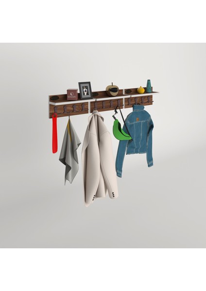 Kenzlife elbise askılığı karayemiş3 cvz 26*114*12 vestiyer portmanto askı askılık 12 adet askı