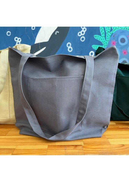 Kanvas Çanta Gri