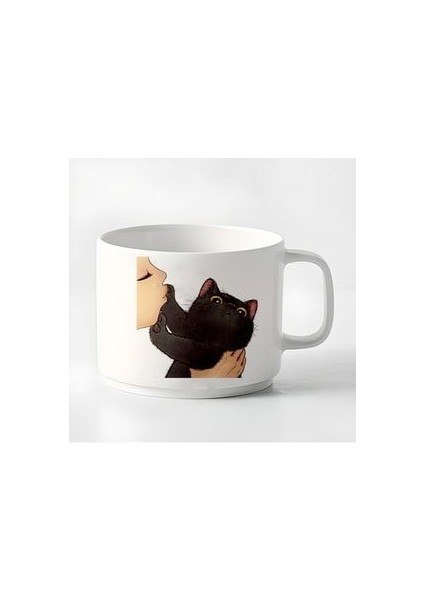 Duble Türk Kahvesi Fincanı Espresso Yazaramaz Tatlı Yavru Kedi 180 ml