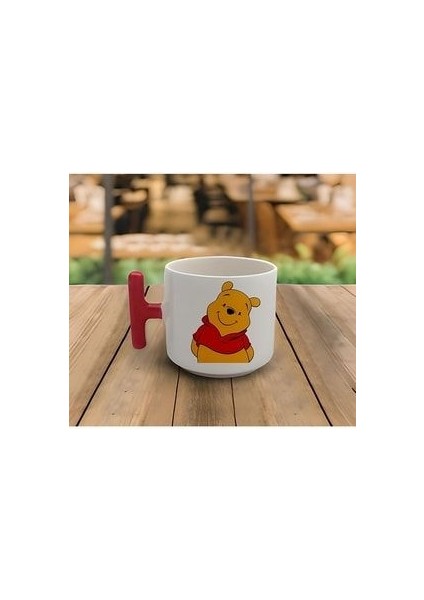 Latte & Espresso El Yapımı Winnie Baskılı T Kulp Kupa 200 ml