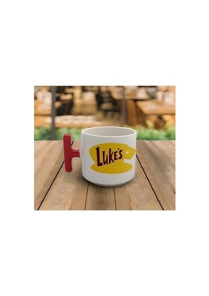 Latte & Espresso El Yapımı Gilmore Girls Lukes Kırmızı T Kulp Kupa 200 ml
