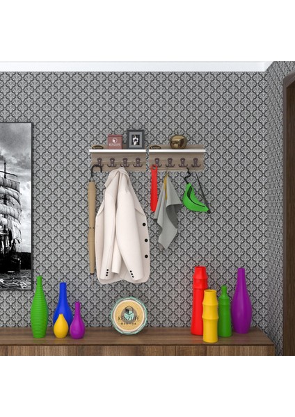 Kenzlife elbise askılığı karayemiş2 crd 26*076*12 vestiyer portmanto askı askılık 8 adet askı