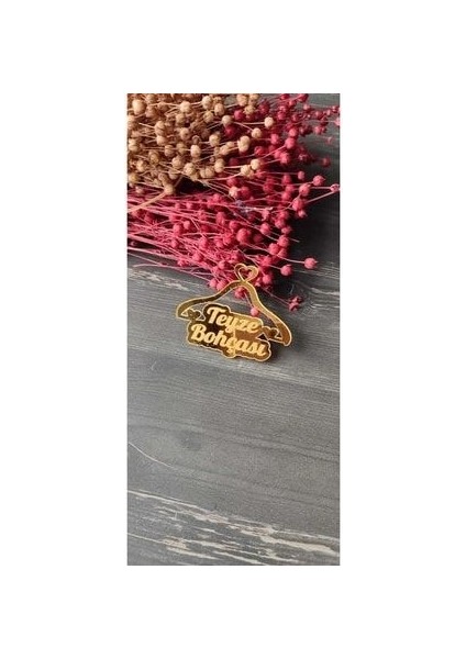 Pleksi Teyze Bohçası Yazısı Gold(1 Adet)