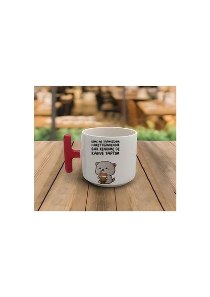 Latte Espresso Kahve Motto Mochi Cat T Kulp Kupa 200 ml