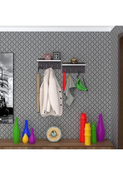 Kenzlife elbise askılığı karayemiş2 gri 26*076*12 vestiyer portmanto askı askılık 8 adet askı fiyatları