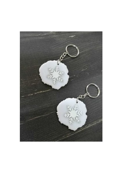 Kar Taneli Yeniyıl Anahtarlık Beyaz fiyatları