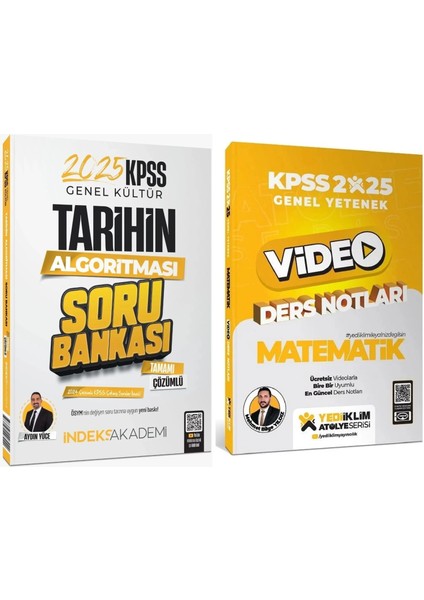 - İndeks Akademi Yayıncılık 2025 KPSS Matematik Atölye Video Ders Notları - Soru Bankası 2'li Set